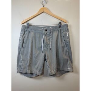 Onia Calder 7.5 Swim Shorts Men's Size 32 Blue Striped Beachwear Summer